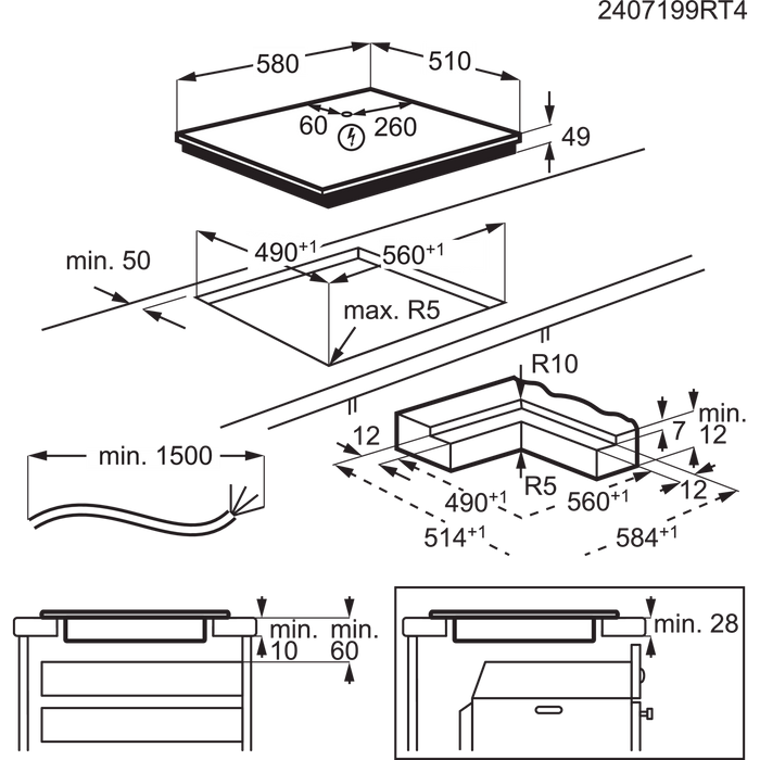 AEG TI64IB1BIZ 7000 SenseBoil Inductiekookplaat SaphirMatt